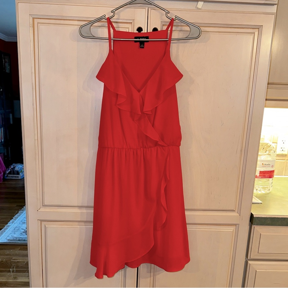 Elegant Red Ruffle Dress